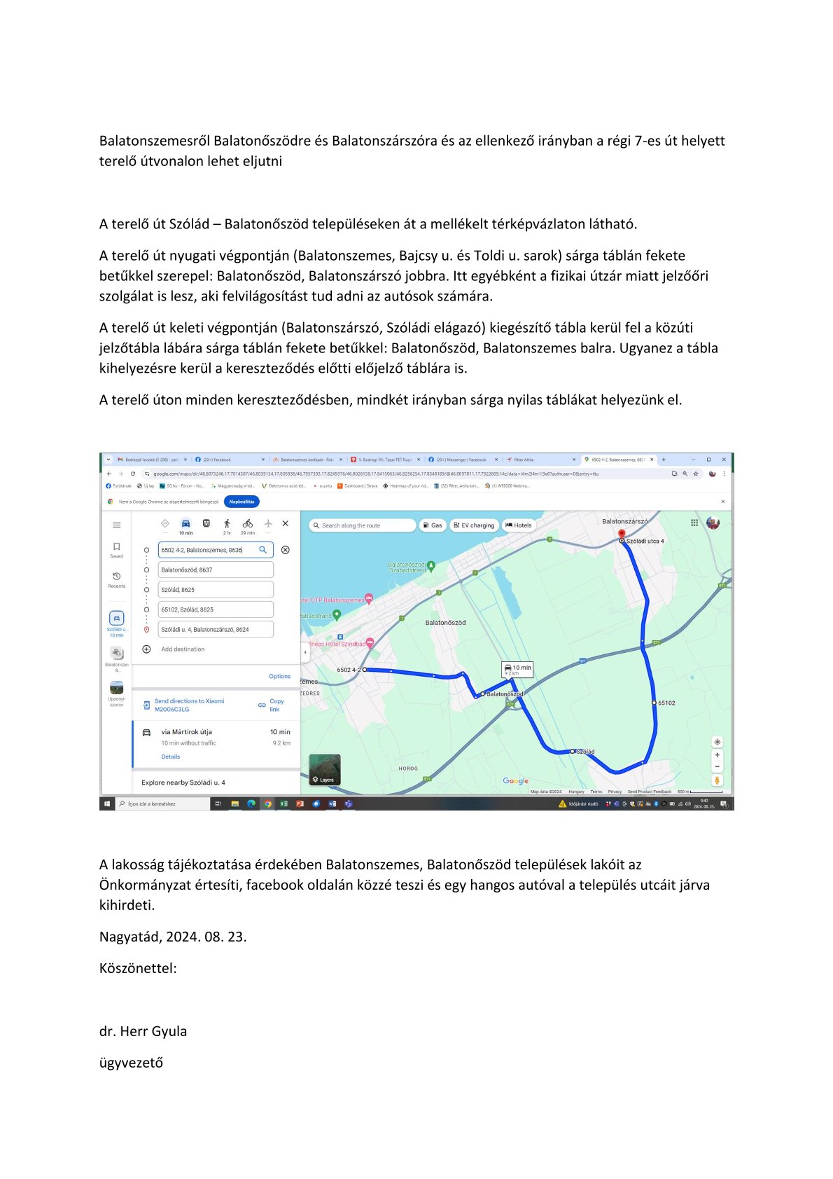 Kerulo ut 2 eXtremeManD80 Balatonszemes - fontos információk